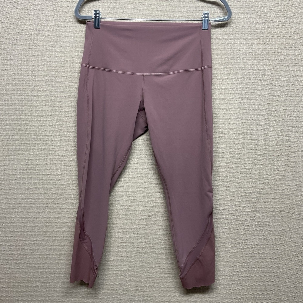 Lululemon Wunder Under Crop II Special Edition Leggings 10 Dusty Rose WORN ONCE